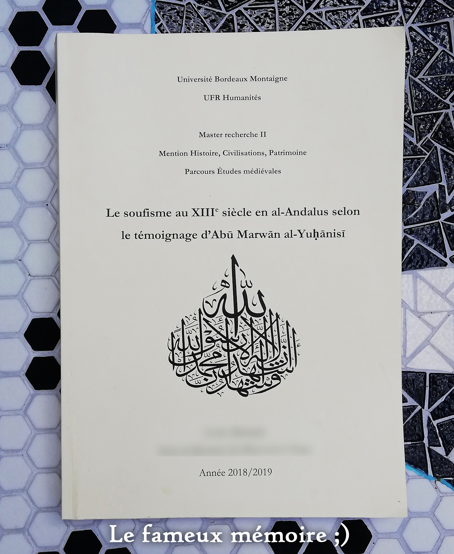 Le fameux mémoire ;)